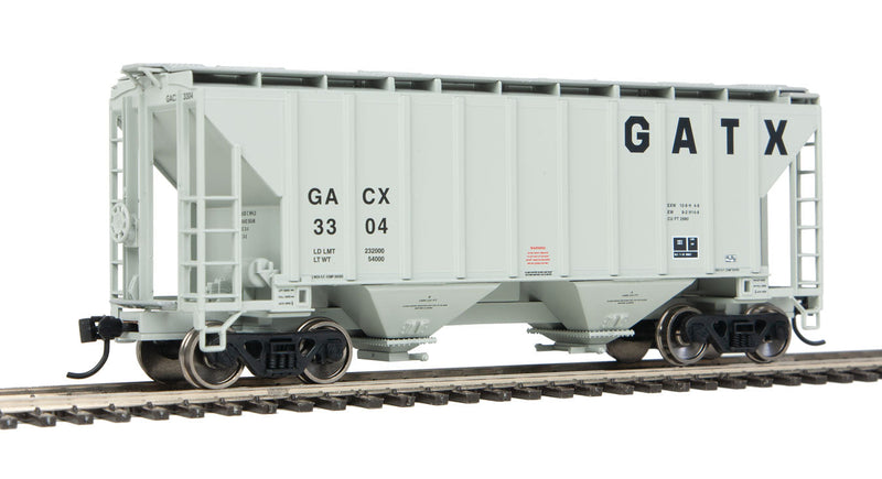 37' 2980 Cubic-Foot 2-Bay Covered Hopper - Ready to Run -- GATX #3304-1