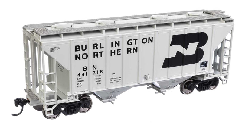 37' 2980 Cubic-Foot 2-Bay Covered Hopper - Ready to Run -- Burlington Northern #441318-1