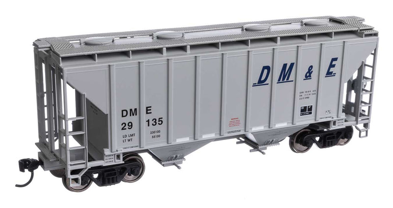 37' 2980 Cubic-Foot 2-Bay Covered Hopper - Ready to Run -- Dakota, Minnesota & Eastern #29135-1