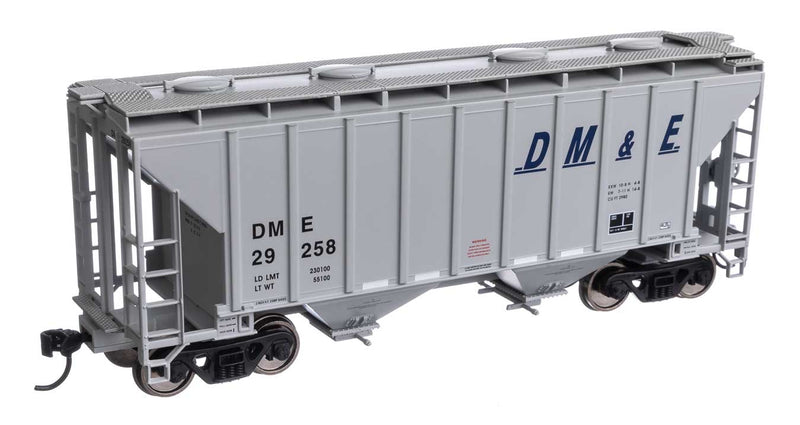37' 2980 Cubic-Foot 2-Bay Covered Hopper - Ready to Run -- Dakota, Minnesota & Eastern #29258-1