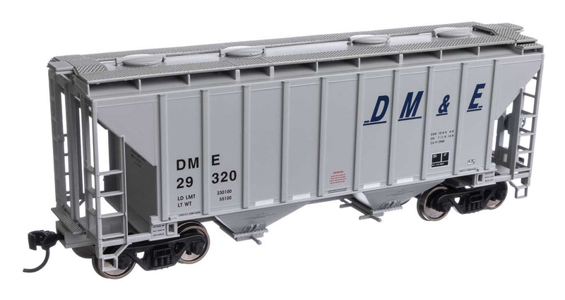 37' 2980 Cubic-Foot 2-Bay Covered Hopper - Ready to Run -- Dakota, Minnesota & Eastern #29320-1