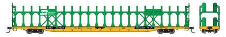 89' Flatcar w/Bi-Level Open Auto Rack - Ready to Run -- Burlington Northern #963903