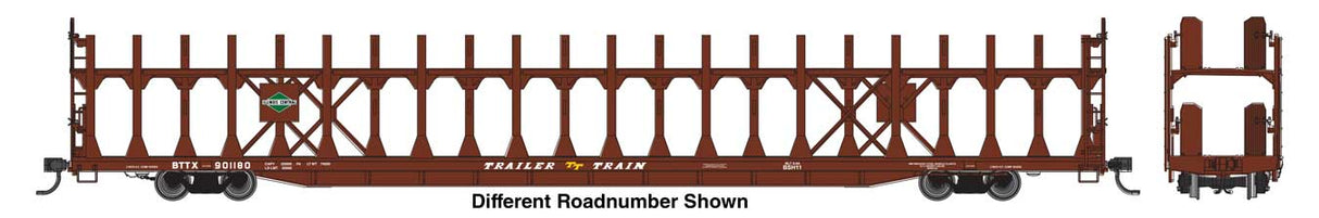 89' Flatcar w/Bi-Level Open Auto Rack - Ready to Run -- Illinois Central #901192
