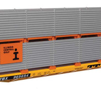 89' Flatcar w/Bi-Level Shielded Auto Rack - Ready to Run -- Illinois Central Gulf Rack / Trailer-Train Flatcar TTBX #965654