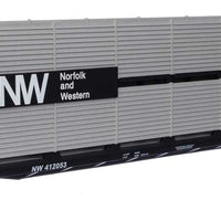 89' Flatcar w/Bi-Level Shielded Auto Rack - Ready to Run -- Norfolk & Western Rack & Flatcar #412053
