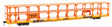 89' Flatcar w/Tri-Level Open Auto Rack - Ready to Run -- Denver & Rio Grande Western(TM) Rack Trailer-Train Flatcar TTKX #802765-1