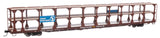 89' Flatcar w/Tri-Level Open Auto Rack - Ready to Run -- Great Northern Rack Trailer-Train Flatcar RTTX #501922 (brown)-1