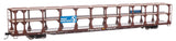 89' Flatcar w/Tri-Level Open Auto Rack - Ready to Run -- Great Northern Rack Trailer-Train Flatcar RTTX #501922 (brown)-2