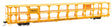 89' Flatcar w/Tri-Level Open Auto Rack - Ready to Run -- St. Louis - San Francisco Rack Trailer-Train Flatcar #913598 (yellow)-1