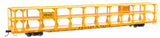 89' Flatcar w/Tri-Level Open Auto Rack - Ready to Run -- St. Louis - San Francisco Rack Trailer-Train Flatcar #913598 (yellow)-2