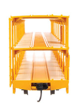 89' Flatcar w/Tri-Level Open Auto Rack - Ready to Run -- St. Louis - San Francisco Rack Trailer-Train Flatcar #913598 (yellow)-3
