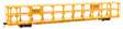 89' Flatcar w/Tri-Level Open Auto Rack - Ready to Run -- St. Louis - San Francisco Rack Trailer-Train Flatcar #913614 (yellow)-1