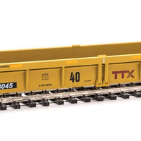 Thrall Rebuilt 40' Well Car - Ready to Run -- Trailer-Train DTTX #53045 (yellow, black; Large Maroon Logo)