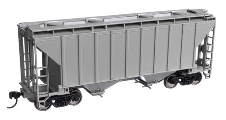 37' 2980 Cubic-Foot 2-Bay Covered Hopper - Ready to Run -- Undecorated