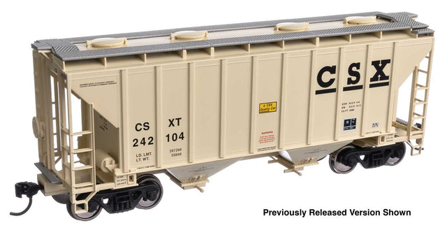 37' 2980 Cubic-Foot 2-Bay Covered Hopper - Ready to Run -- CSX #242004-1