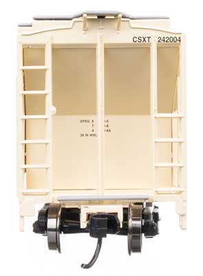 37' 2980 Cubic-Foot 2-Bay Covered Hopper - Ready to Run -- CSX #242004-4