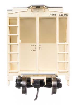 37' 2980 Cubic-Foot 2-Bay Covered Hopper - Ready to Run -- CSX #242016-4