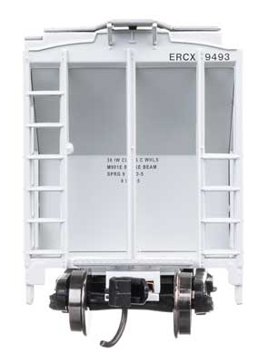 37' 2980 Cubic-Foot 2-Bay Covered Hopper - Ready to Run -- ERCX #9493-4