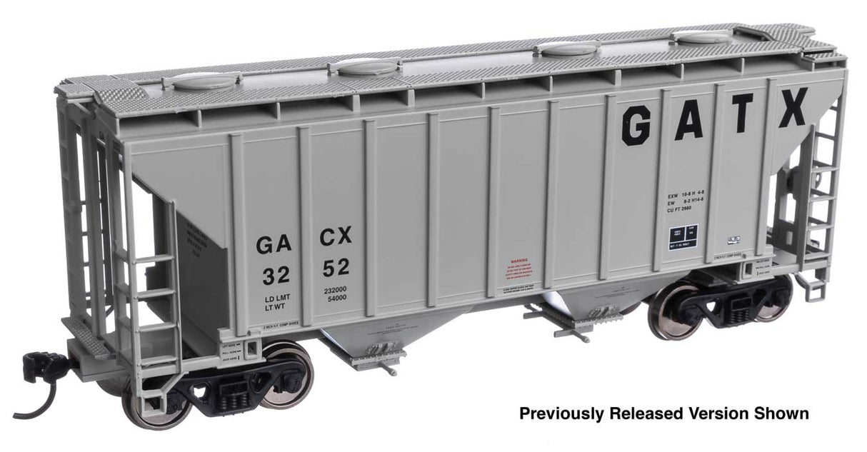 37' 2980 Cubic-Foot 2-Bay Covered Hopper - Ready to Run -- GACX #3233-1