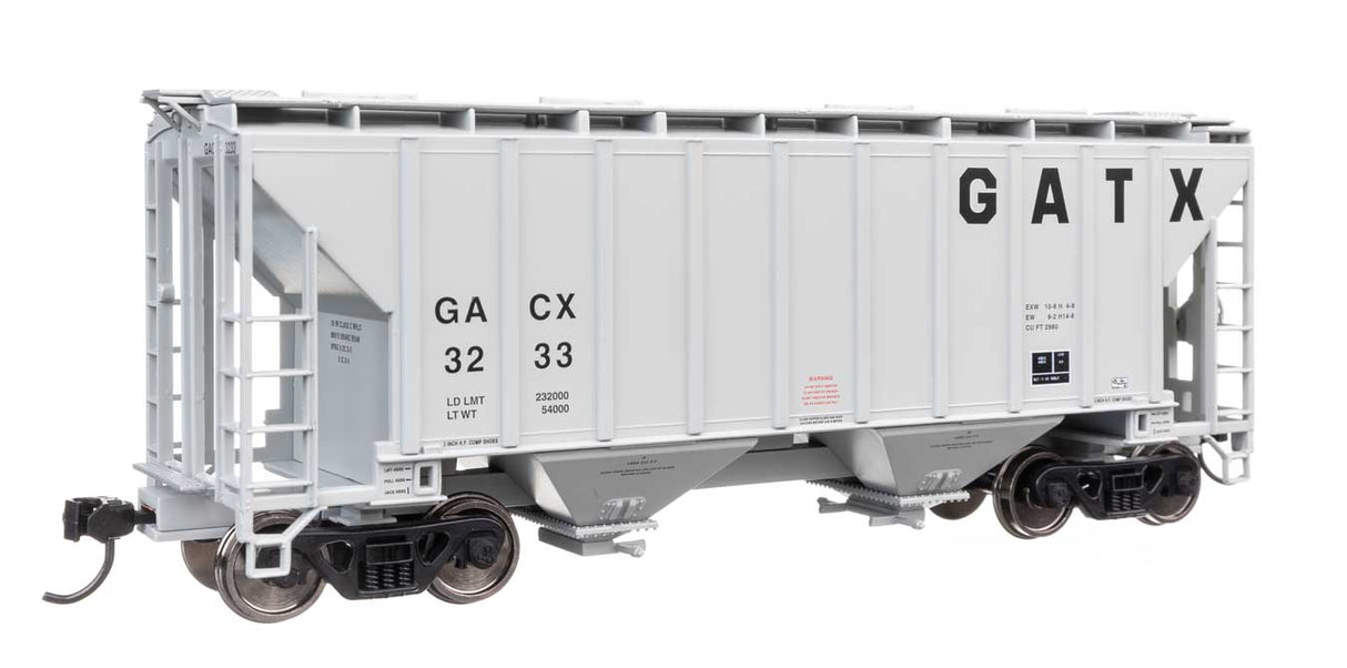37' 2980 Cubic-Foot 2-Bay Covered Hopper - Ready to Run -- GACX #3233-2