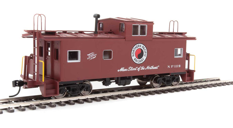 International Wide-Vision Caboose - Ready to Run -- Northern Pacific #1119 (Boxcar Red, Monad Logo, Main Street Slogan)-1