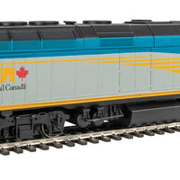EMD F40PH - Standard DC -- VIA Rail Canada #6400 (Renaissance Scheme; gray, green, yellow, black)