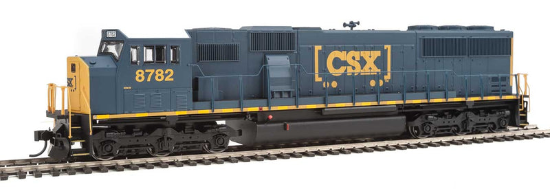 EMD SD60M w/2-Piece Windshield - Standard DC -- CSX #8782 (blue, yellow, white roof, Boxcar Logo)-1