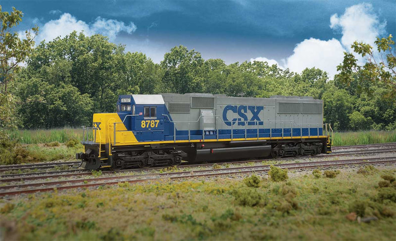 EMD SD60 Spartan Cab - Standard DC -- CSX Transportation #8787 (gray, blue, yellow, white)-1