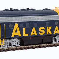 EMD F7 A-B Set - Standard DC -- Alaska Railroad #1522, 1523 (blue, yellow; Billboard Alaska Lettering)_