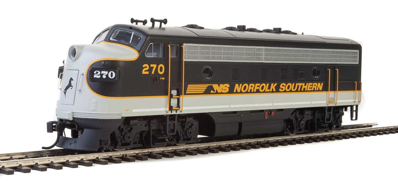 EMD F7 A-B Set - Standard DC -- Norfolk Southern #270, #276 (Tuxedo: black, Imitiation Aluminum, Dulux Gold)-1