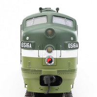 EMD F7 A - Standard DC -- Northern Pacific #6516A (two-tone green, white, black)