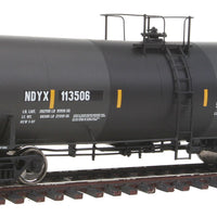 40' Trinity 14,000 Gallon Molten Sulfur Tank Car - Ready to Run -- First Union Rail NDYX #113506 (black, yellow, Sulfor Service)