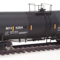 40' Trinity 14,000 Gallon Molten Sulfur Tank Car - Ready to Run -- First Union Rail NDYX #113514 (black, yellow, Sulfor Service)