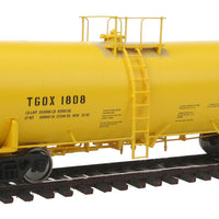 40' Trinity 14,000 Gallon Molten Sulfur Tank Car - Ready to Run -- First Union Rail TGOX #1808 (yellow, Sulfur Service)