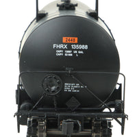 40' Trinity 14,000-Gallon Molten Sulfur Tank Car - Ready to Run -- Flint Hill Resources FHRX #135988 (black, conspicuity markings)