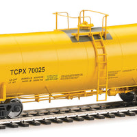 40' Trinity 14,000-Gallon Molten Sulfur Tank Car - Ready to Run -- Trinity Industries Leasing TCPX #70025 (yellow)