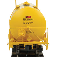 40' Trinity 14,000-Gallon Molten Sulfur Tank Car - Ready to Run -- Trinity Industries Leasing TCPX #70025 (yellow)