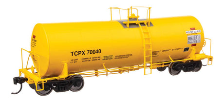 40' Trinity 14,000-Gallon Molten Sulfur Tank Car - Ready to Run -- TCPX #70040-2