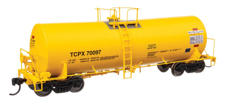 40' Trinity 14,000-Gallon Molten Sulfur Tank Car - Ready to Run -- TCPX #70097-1