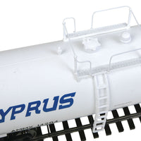 40' UTLX 16,000-Gallon Funnel-Flow Tank Car - Ready to Run -- Cyprus AMMX #14204 (white, blue)