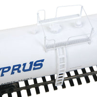 40' UTLX 16,000-Gallon Funnel-Flow Tank Car - Ready to Run -- Cyprus AMMX #14204 (white, blue)