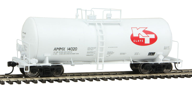 40' UTLX 16,000-Gallon Funnel-Flow Tank Car - Ready to Run -- KT Clays AMMX #14020 (white, red)-1