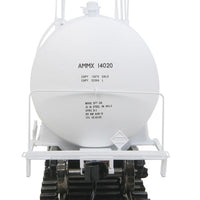 40' UTLX 16,000-Gallon Funnel-Flow Tank Car - Ready to Run -- KT Clays AMMX #14020 (white, red)