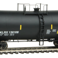 40' UTLX 16,000-Gallon Funnel-Flow Tank Car - Ready to Run -- KLRX #136108 (black, yellow Conspicuity Marks)