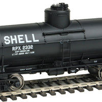 32'6" Type 21 ACF 8,000-Gallon Tank Car - Ready to Run -- Shell RPX #2332 (black, with AB Brakes)