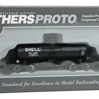 32'6" Type 21 ACF 8,000-Gallon Tank Car - Ready to Run -- Shell RPX #2332 (black, with AB Brakes)