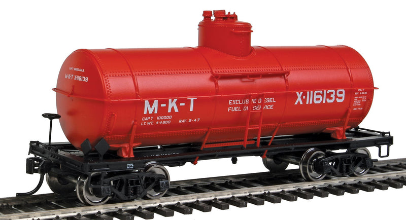 Type 21 ACF 10,000-Gallon Tank Car - Ready To Run -- Missouri-Kansas-Texas(TM) #X-116139 (red)-1