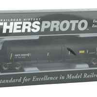 55' Trinity 30,145-Gallon Tank Car - Ready to Run -- General American Tankcar #203516 (black, yellow Conspicuity Marks)