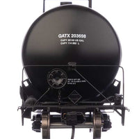 55' Trinity 30,145-Gallon Tank Car - Ready to Run -- GATX Corporation GATX #203698 (black, white, yellow conspicuity marks)
