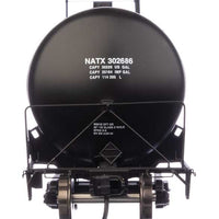 55' Trinity 30,145-Gallon Tank Car - Ready to Run -- North American Tank Line NATX #302686 (black, white, yellow marks)